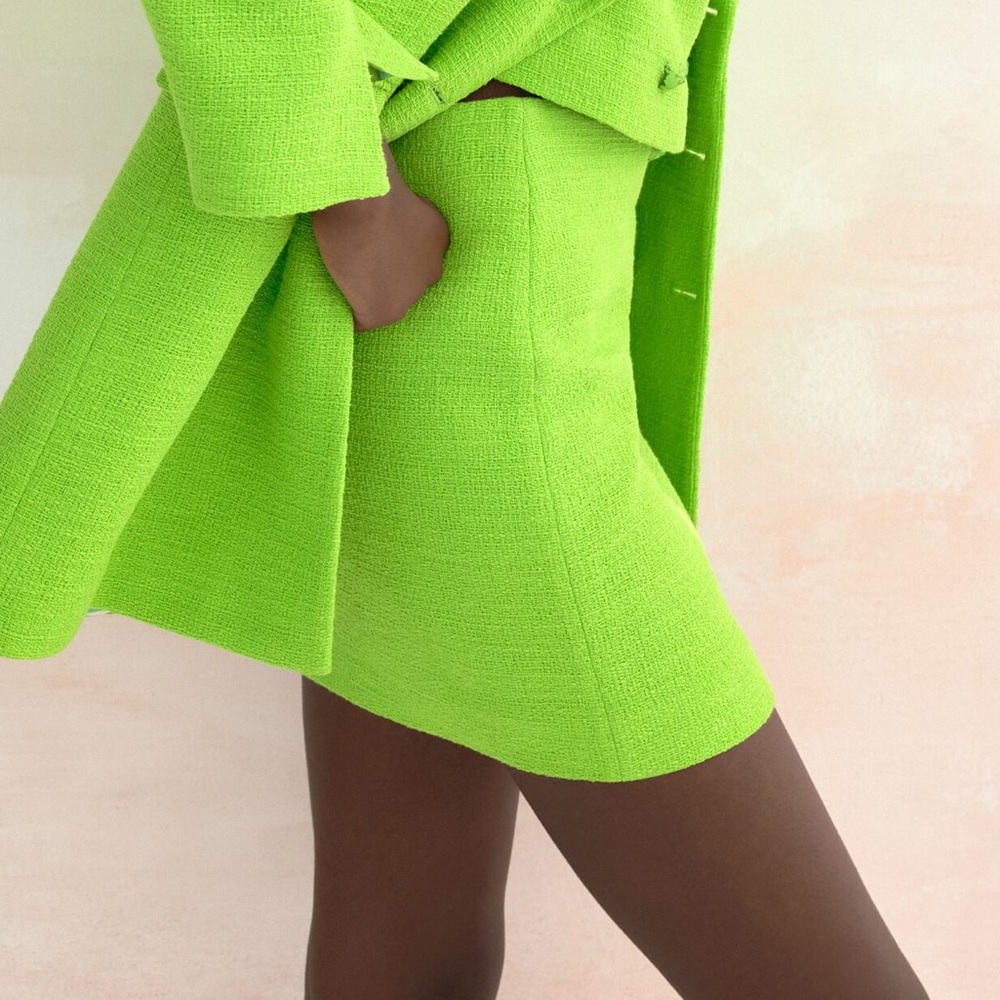 Zara Textured Button Mini Skirt - Picture 9 of 11